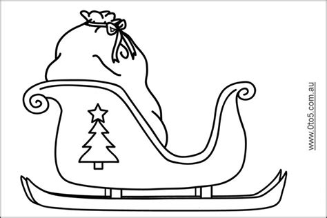 Santa Sleigh Template | Cartoon Coloring Pages | Christmas drawing ...