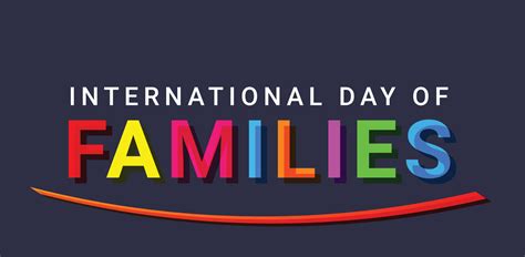 International Day of Families. Template for background, banner, card, poster. vector ...