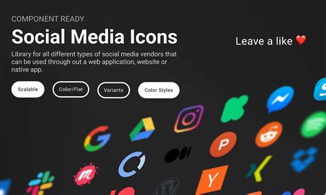 Social Media Icons Kit Ready to be used | Figma