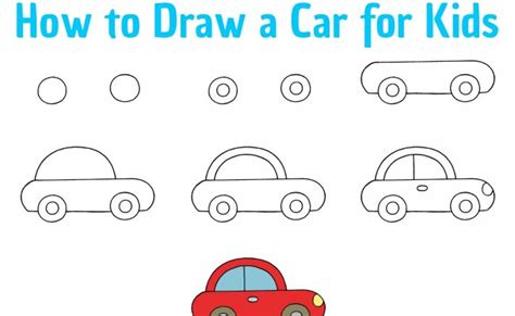 How To Draw A Car Step By Step For Kids Car Drawing Kids Drawing For ...