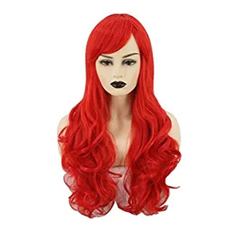 Little Ariel Wig Wavy Wig Synthetic Long Red Curly Wigs for Hair Color Leave in Conditioner for ...