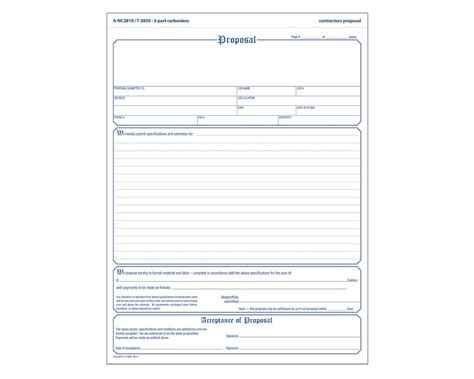 TOPS Proposal Form, 3-Part, Carbonless, Phantom Rule, 50 ST/PK