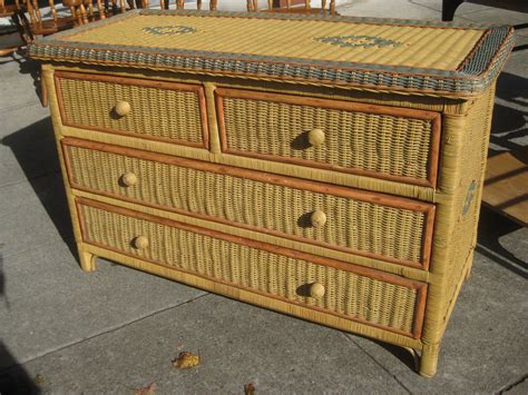 UHURU FURNITURE & COLLECTIBLES: SOLD - Wicker Dresser - $80