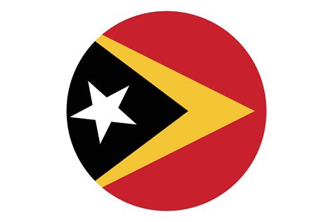 Circle flag vector of Timor Leste 11074229 Vector Art at Vecteezy