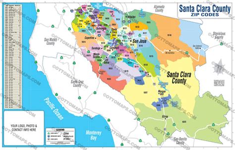 Santa Clara County Zip Code Map – Otto Maps