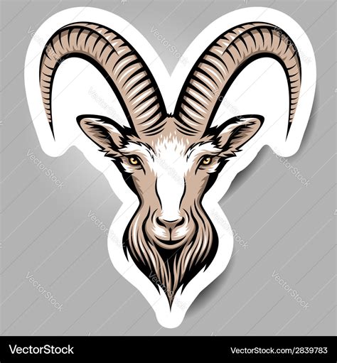 Goat sticker Royalty Free Vector Image - VectorStock