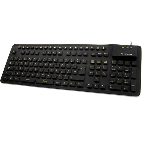 Living Made Easy - Waterproof Roll Up Keyboard With High Visibility Keys)