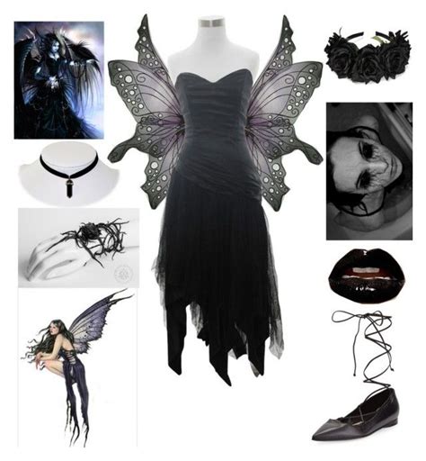 "Halloween costume idea #21 (Dark Fairy)" by shadow-cheshire liked on Polyvore featuring Micha ...