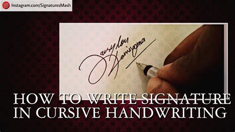 Cursive V Signature : This is a simple video of. - kovetkezmenyekbortonebezarva