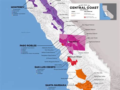 Central Coast Wine: The Varieties And Regions | Wine Folly - California ...