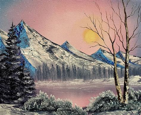 Bob Ross Winter Paintings