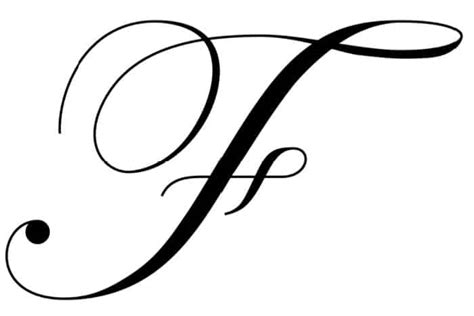 Cursive F Font