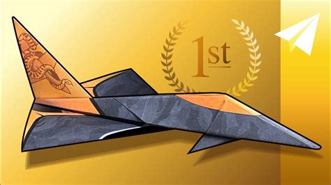 Paper Airplane Competition Winner! How to Make an Amazing Jet! — Anaconda, designed by Ethan ...