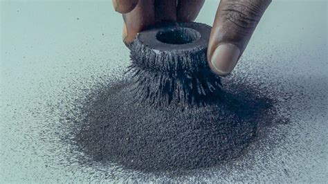 Magnetic Sand | Satisfying Experiment With Small Magnet - YouTube