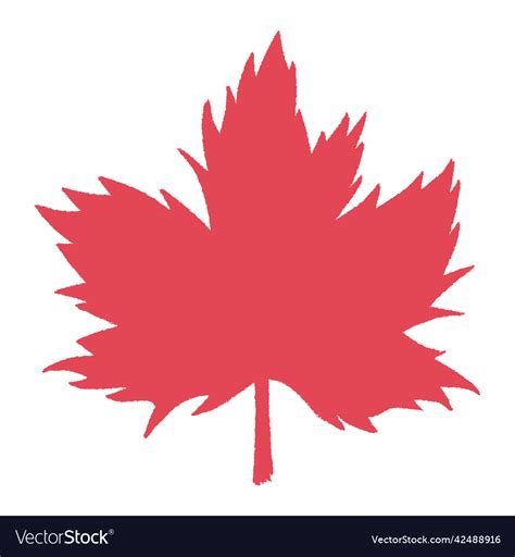 Red maple leaf design Royalty Free Vector Image