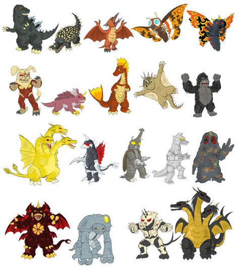 Godzilla Monsters 1 by ZappaZee on DeviantArt