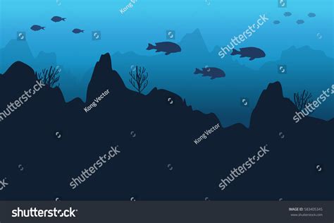 Silhouette Coral Reef Underwater Backgrounds Stock Vector (Royalty Free) 583405345 | Shutterstock