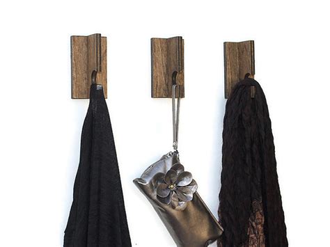 Rustic Coat Hooks set of 3 Coat Hooks Wall Mounted Coat - Etsy