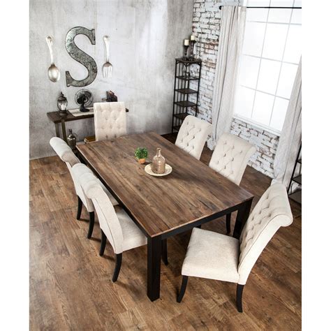 Lark Manor Anubis 6 - Person Rubberwood Solid Wood Dining Set | Wayfair | Farmhouse dining room ...