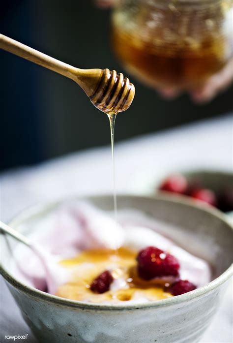 Yoghurt with honey food photography recipe idea | premium image by rawpixel.com | Honey recipes ...