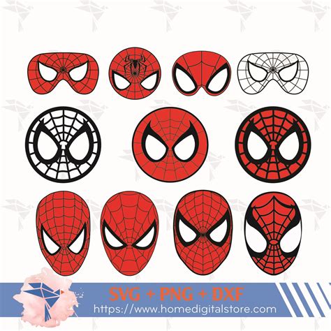 Spiderman Mask SVG, PNG, DXF