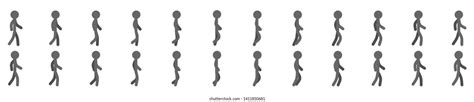 Stickman Walking Animation Frames