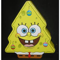 Christmas SpongeBob Large Christmas Tree Tin - FindGift.com