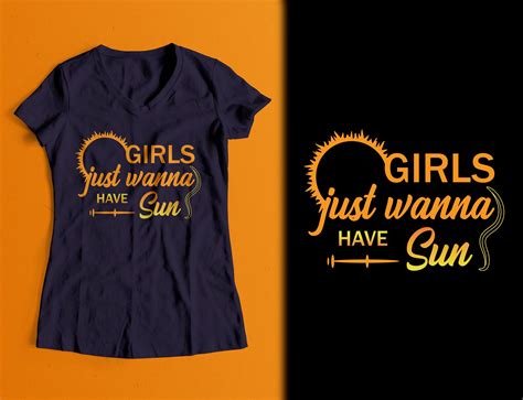 Girls Summer T-shirt Design Graphic by Graphic Zill · Creative Fabrica