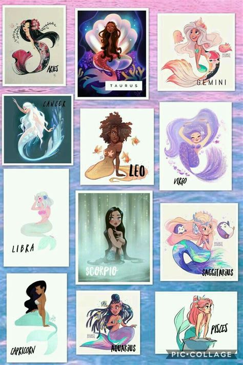 Zodiac mermaid | Sternzeichen, Sternzeichen bilder, Tierkreis