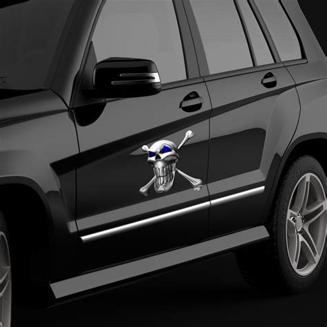 Chrome Skull & Bones Truck Door Side Decals | Xtreme Digital GraphiX