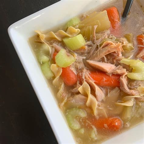 Slow Cooker Leftover Turkey Soup - The Lazy Slow Cooker