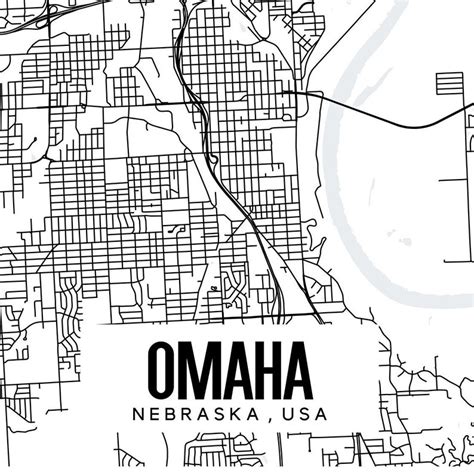 Omaha Nebraska Map Omaha Printable City Map Omaha City Map - Etsy