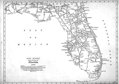 railroad map of Florida from 1948 by Rand McNally : MapPorn