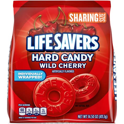 Life Savers Wild Cherry Hard Candy Individually Wrapped, Sharing Size - Walmart.com