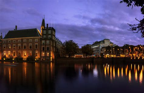 netherlands, Houses, Canal, Night, Hague, Cities Wallpapers HD / Desktop and Mobile Backgrounds