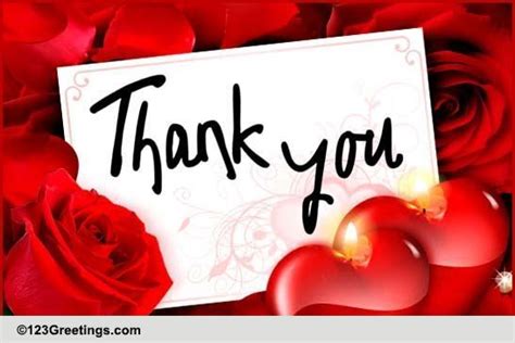 Valentine's Day Thank You Note! Free Thank You eCards, Greeting Cards | 123 Greetings