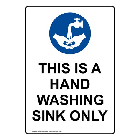 Free Printable Hand Washing Sink Only Sign