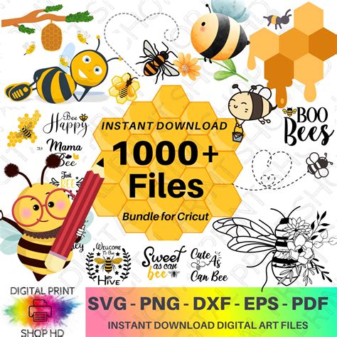 Bee Bundle SVG 1000 Designsbee SVG Bundlesunflower - Etsy