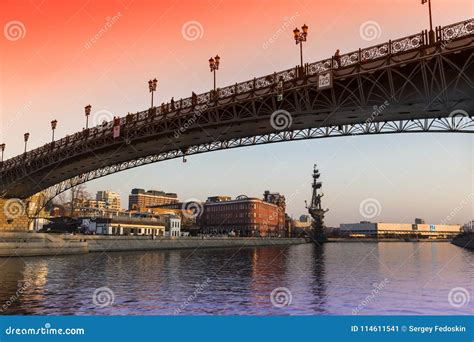 Bridge Over Moscow-river, Moscow. Stock Image - Image of landmark, moscowriver: 114611541