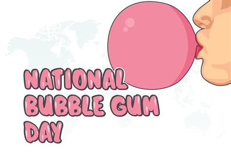 vector graphic of national bubble gum day good for national bubble gum day celebration. flat ...