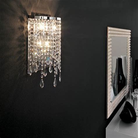 Modern Crystal Wall Lamp Mirror Light Bathroom Contemporary Wall Lamp for Washing Room Crystal ...