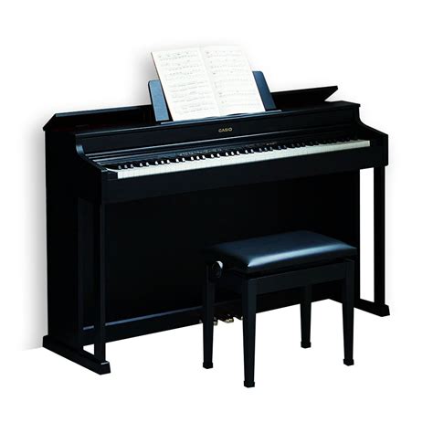 Casio Celviano AP470BK Digital Piano Elegant Satin Black Finish with matching Height Adjustable ...