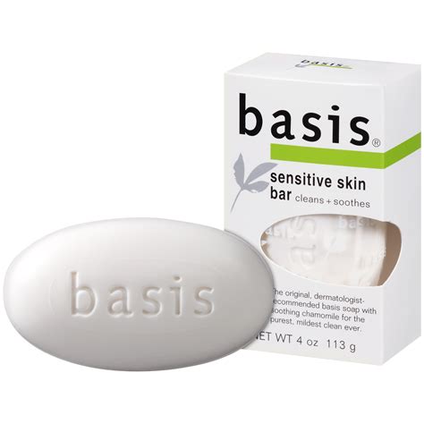 Basis Sensitive Skin Bar Soap - Unscented Soap Bar For Sensitive Skin - 4 oz. - Walmart.com