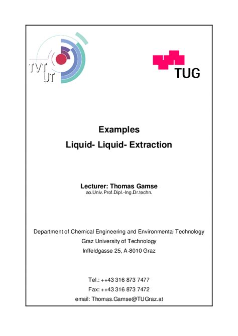 (PDF) Examples Liquid-Liquid-Extraction