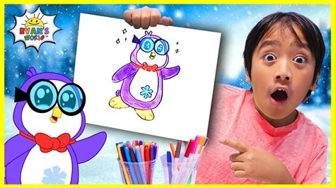 How to to Draw Peck The Penguin for Kids with Ryan's World! - YouTube