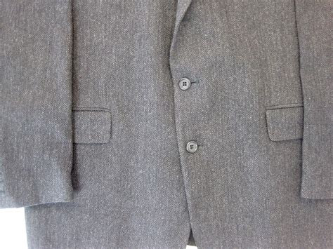 Gant The Blazer Blue Gray Herringbone Tweed Wool Spor… - Gem