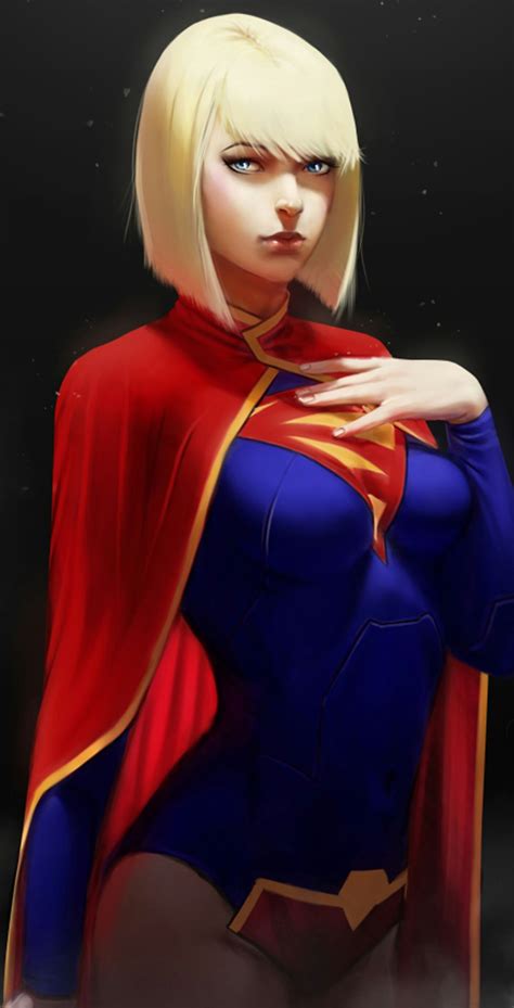 a woman in a superman costume with her hands on her chest and arms behind her back