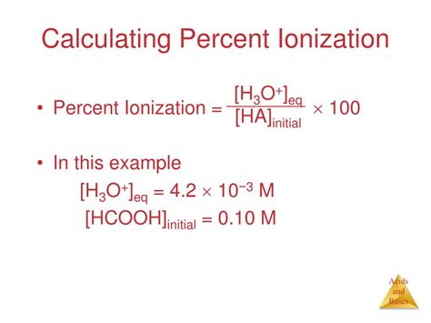 PPT - Calculating Percent Ionization PowerPoint Presentation, free download - ID:604587