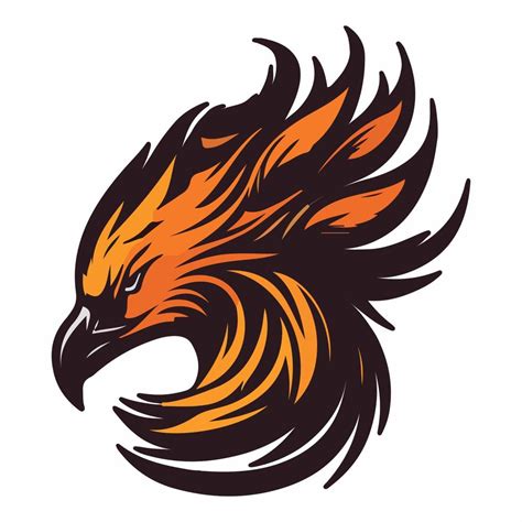 Phoenix head mascot esport logo vector illustration with isolated ...