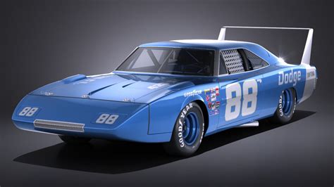 Dodge Charger Daytona 1969 NASCAR 3D Model in Racing 3DExport